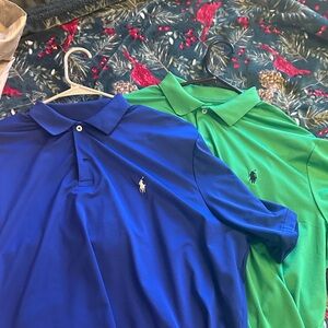 Polo by Ralph Lauren Blue and Green Men's Shirts